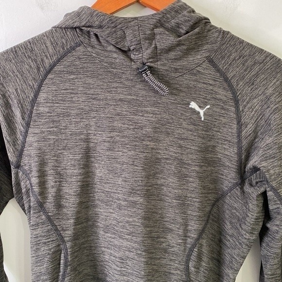 Puma Running Pullover Hoodie Top Warm Cell Long Sleeve Thumb Hole Activewear - Picture 2 of 15